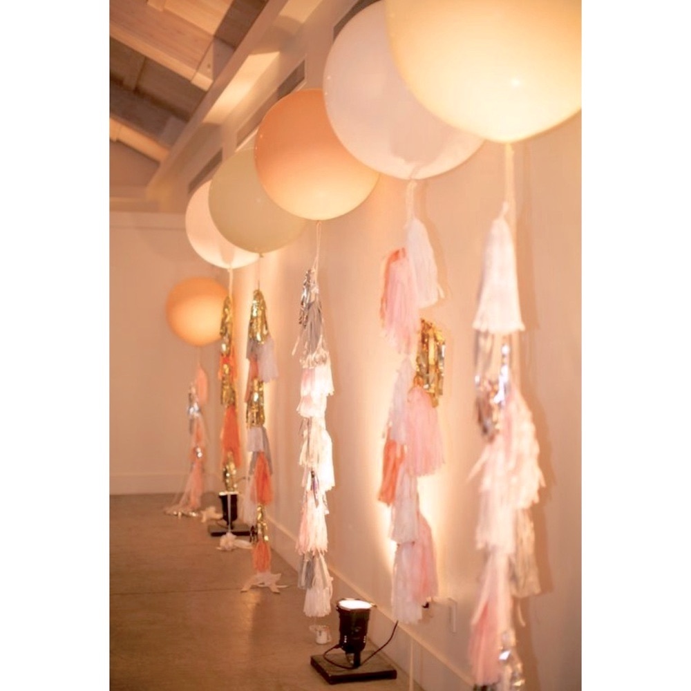 48” Cream & White Tassel Garland Streamers for Party Wedding Baby Shower 2 Pcs.